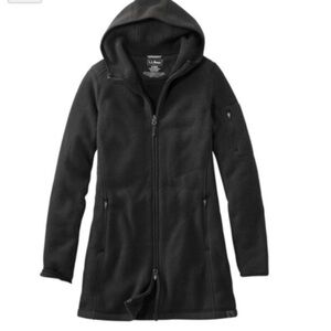 L.L. Bean Women's Small Petite Sweater Fleece Coat Classic Black ItemID 503354